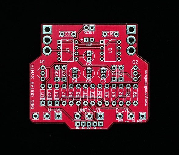 The "robot face" 1985 Guitar Synth DIY PCB