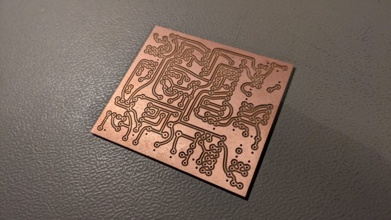 A CNC drilled layout